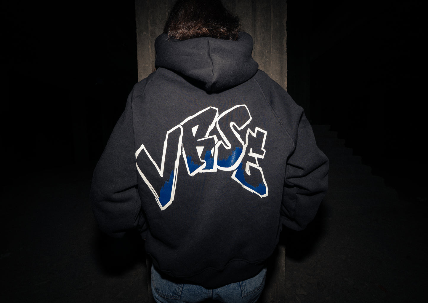 The "VRSE" Hoodie (Blue on Black)